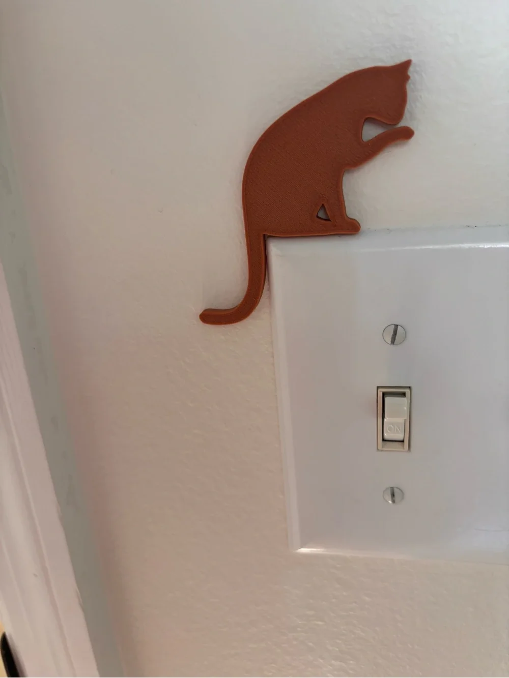 Wood Cat Wall Accent for Outlet - Decorative Home Wall Decor set of 3